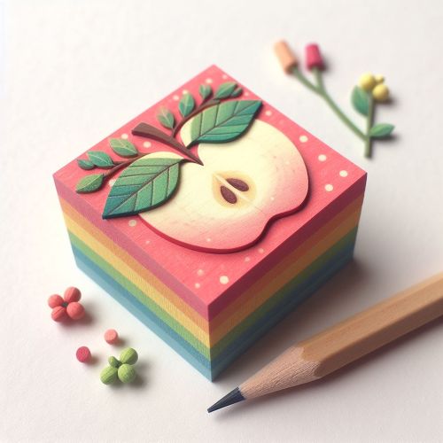 combi sticky notes apple pastel