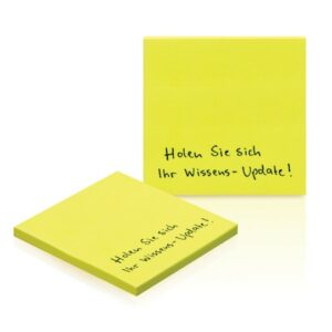 Post it personnalisé fluo jaune face