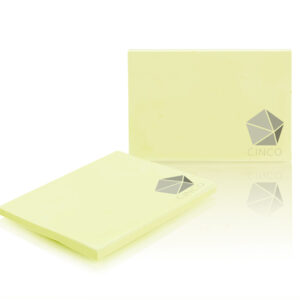 post it personnalisé jaune pastel rectangle face