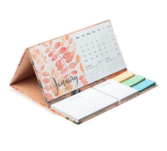 Calendier Post it personnalisé eco recyclé face